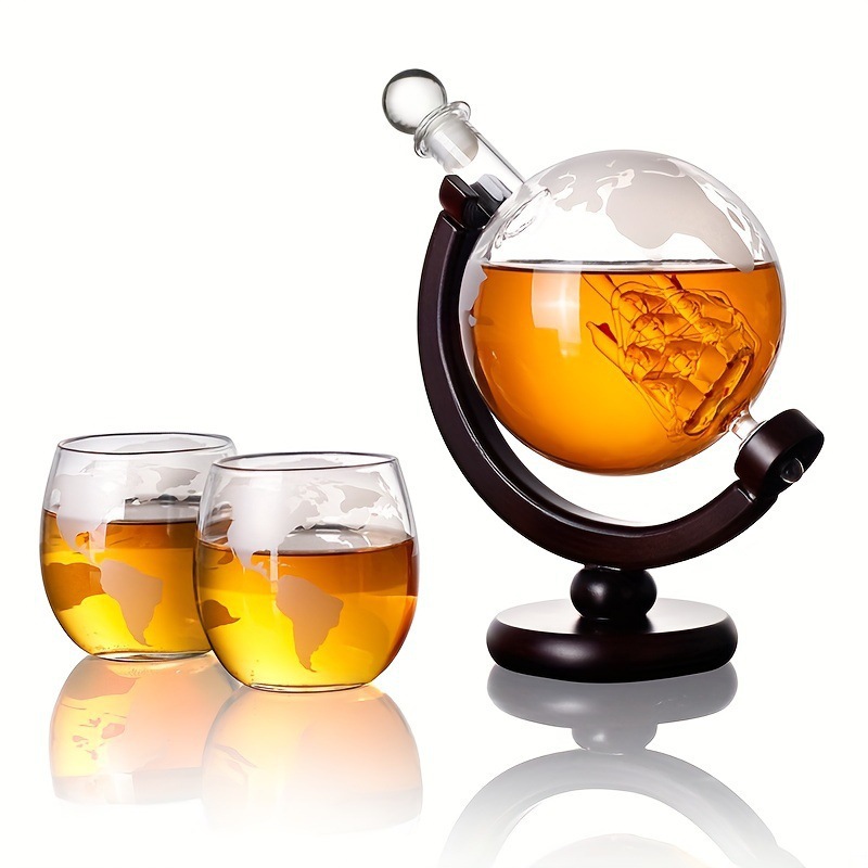 Decanter Globe Set - Decantador de whisky con forma de