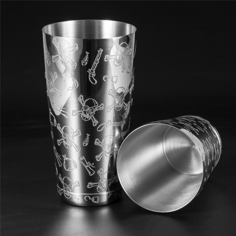 500 ml/800 ml grabado cráneo a - Boston Shaker Set reseña y precio