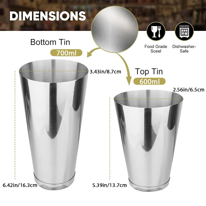Juego de Coctelera Boston de 1 - Boston Shaker Set reseña y precio