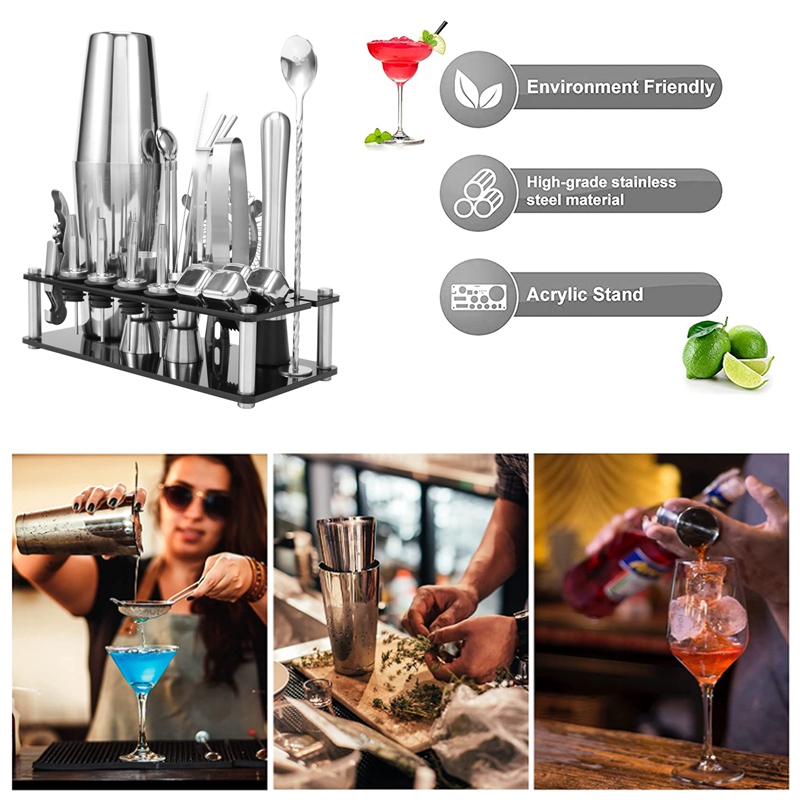Juego de coctelera, kit de bar - Boston Shaker Set reseña y precio