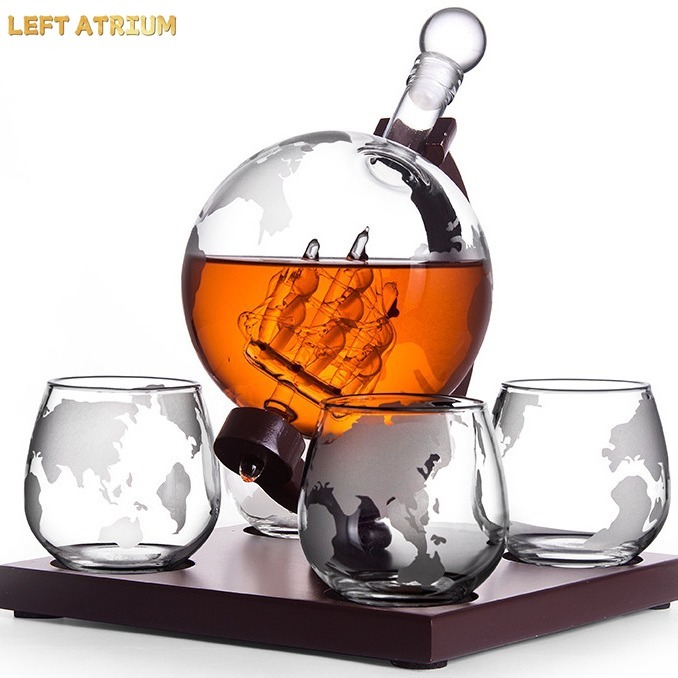 Decantador de vidrio con forma - Decanter Globe Set reseña y precio