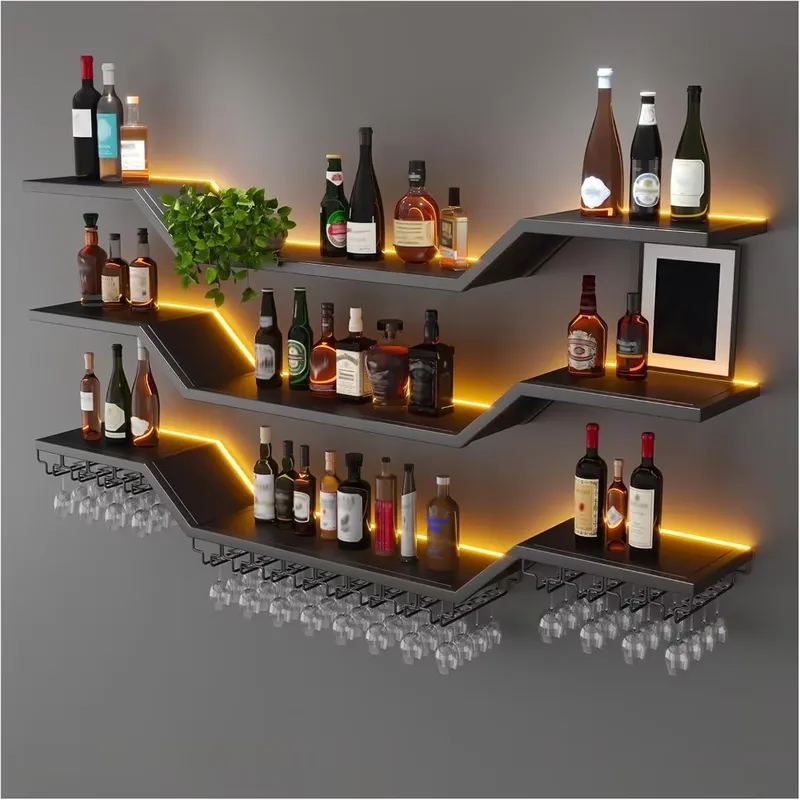 Estante para Vino de Pared LED - Home Bar Shelf reseña y precio