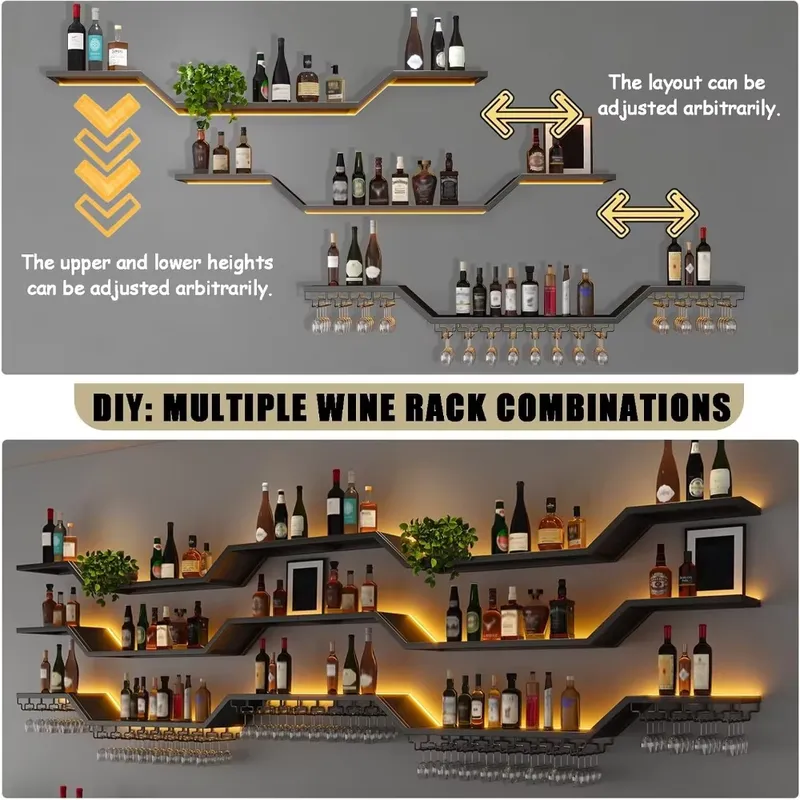 Estante para Vino de Pared LED - Home Bar Shelf reseña y precio